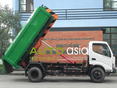 Xe chở rác thùng rời Hino WU342L 6 khối (hooklift)