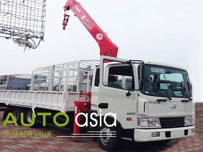 Xe tải gắn cẩu HyunDai HD210 cẩu Unic URV554 5,05 tấn