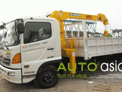 Xe tải gắn cẩu Hino FC9JLSW cẩu Soosan SCS334 3.2 tấn