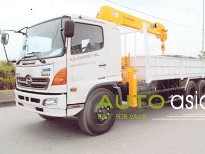 Xe tải gắn cẩu Hino FL8JTSA cẩu Soosan SCS506 5.2 tấn