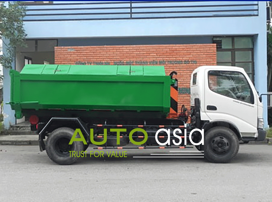 Xe chở rác thùng rời Hino WU342L 6 khối (hooklift)