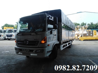 Giá xe tải hino 6,4 tấn thùng bạt dài 6,8m FC9JLTC