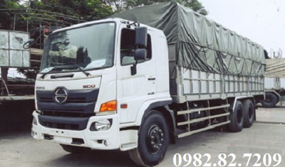 Giá xe tải hino 3 chân 15 tấn mui bạt FL8JT7A thùng dài 7,8m