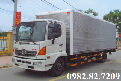 Giá xe tải hino FC9JNTC 6,4 tấn thùng kín dài 7,2m